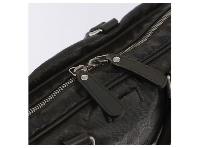 Padlock Borsa business GUCCI GG Implementation PVC Verde Argento 201480 Auth ka5968 - vista 19