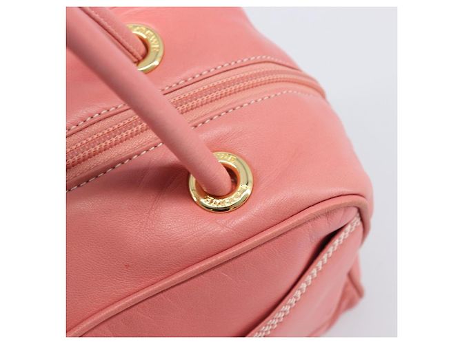 Borsa a mano LOEWE in pelle rosa tono oro Auth 200810V - vista 10