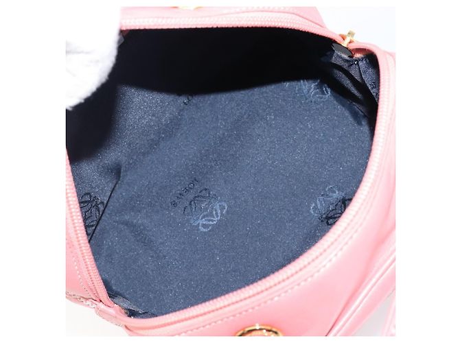 Borsa a mano LOEWE in pelle rosa tono oro Auth 200810V - vista 11