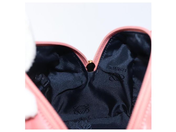 Borsa a mano LOEWE in pelle rosa tono oro Auth 200810V - vista 19
