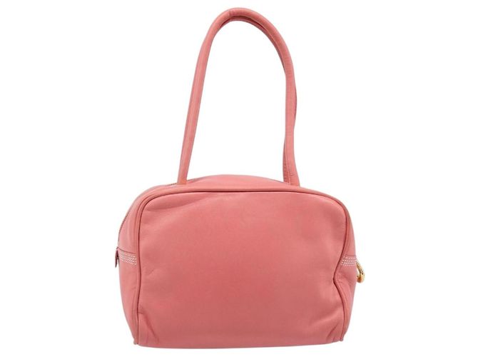 Borsa a mano LOEWE in pelle rosa tono oro Auth 200810V - vista 2