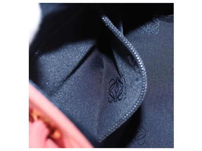 Borsa a mano LOEWE in pelle rosa tono oro Auth 200810V - vista 22