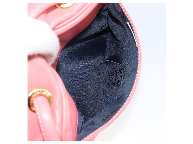 Borsa a mano LOEWE in pelle rosa tono oro Auth 200810V - vista 23