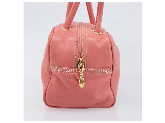 Borsa a mano LOEWE in pelle rosa tono oro Auth 200810V - vista 4