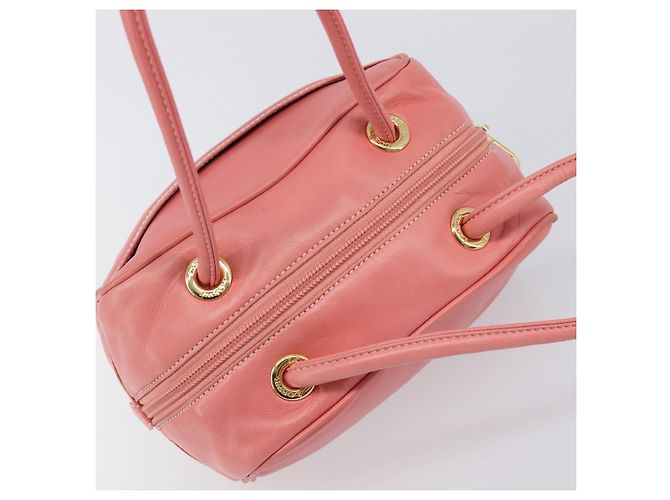 Borsa a mano LOEWE in pelle rosa tono oro Auth 200810V - vista 6
