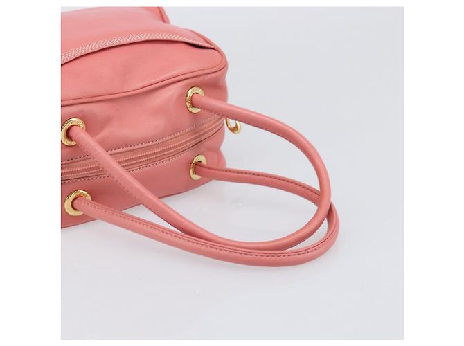 Borsa a mano LOEWE in pelle rosa tono oro Auth 200810V - vista 7