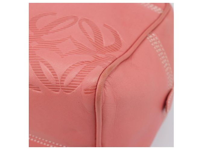 Borsa a mano LOEWE in pelle rosa tono oro Auth 200810V - vista 9