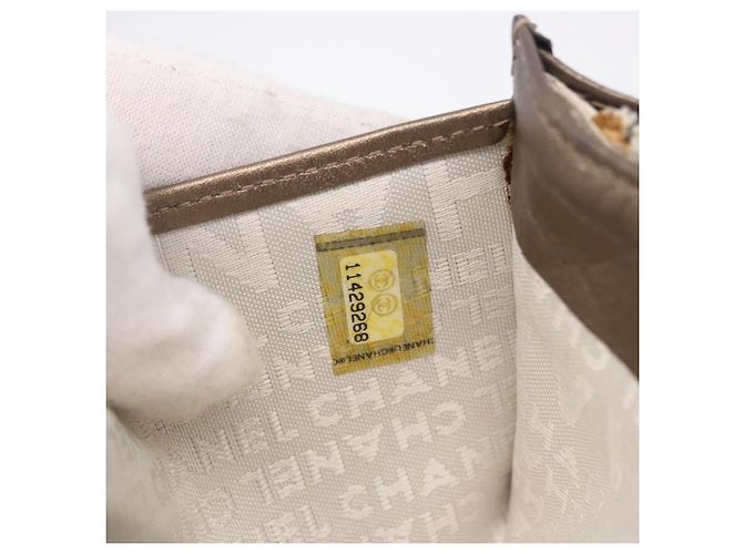 Cartera larga CHANEL Matelasse Cambon Line de cuero Gold CC Auth 200114 Dorado - vista 12