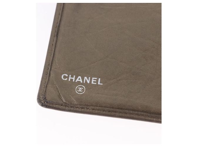 Cartera larga CHANEL Matelasse Cambon Line de cuero Gold CC Auth 200114 Dorado - vista 17