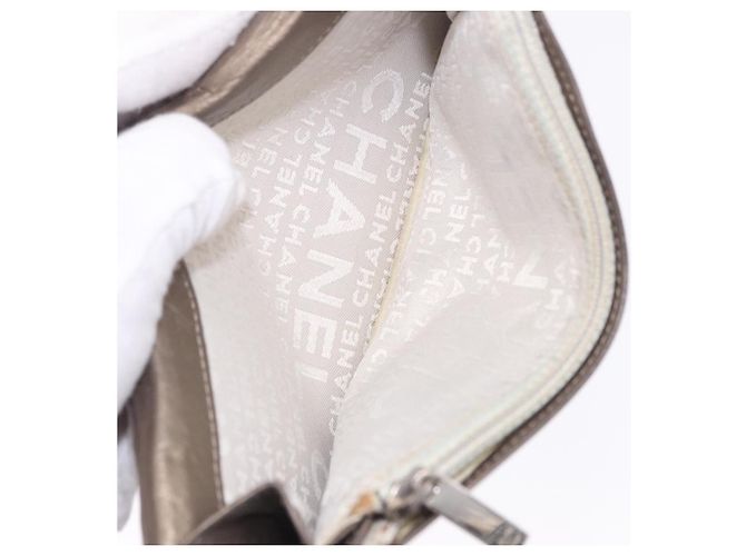 Cartera larga CHANEL Matelasse Cambon Line de cuero Gold CC Auth 200114 Dorado - vista 21