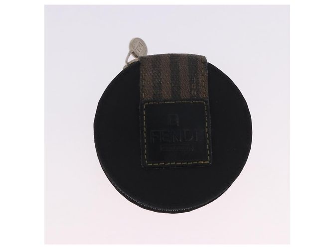 Portafoglio FENDI Zucca Canvas Nylon Set da 2 Marrone Nero Auth 198577 - vista 10