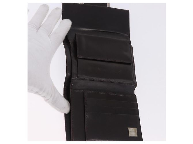 Portafoglio FENDI Zucca Canvas Nylon Set da 2 Marrone Nero Auth 198577 - vista 8