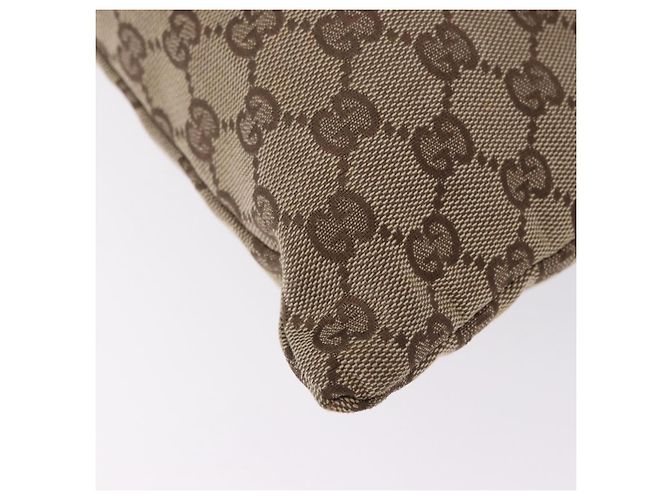 Borsa a coulisse GUCCI GG Canvas Beige Silver 014 1136 Auth hk4124 Argento - vista 16