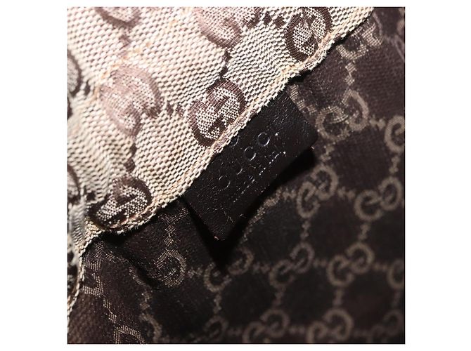 Borsa a coulisse GUCCI GG Canvas Beige Silver 014 1136 Auth hk4124 Argento - vista 19