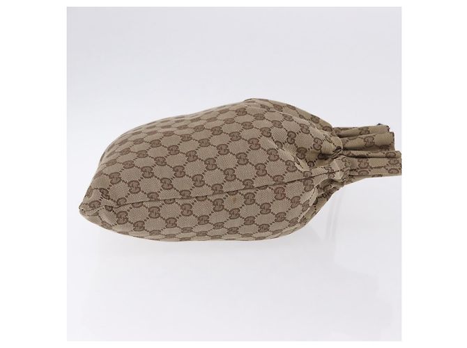 Borsa a coulisse GUCCI GG Canvas Beige Silver 014 1136 Auth hk4124 Argento - vista 4