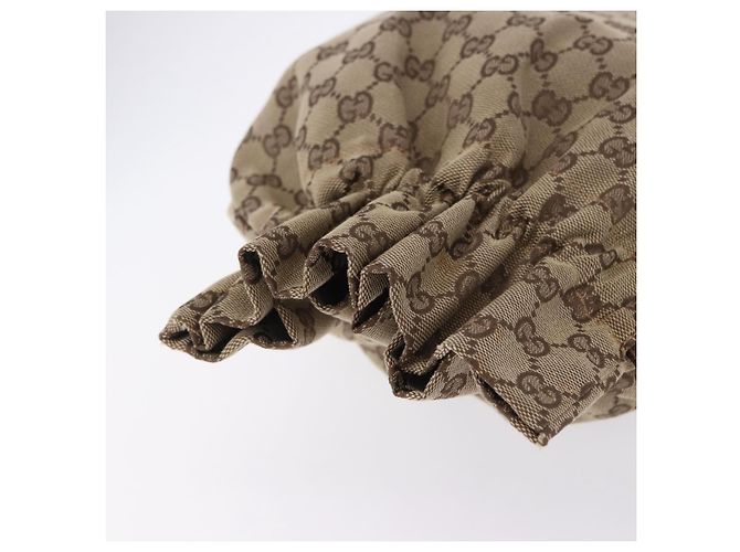 Borsa a coulisse GUCCI GG Canvas Beige Silver 014 1136 Auth hk4124 Argento - vista 8