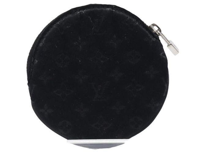 LOUIS VUITTON Monogram Satin Comte de Fe Porte Monnaie Ron M92272 Auth SW2689 Preto Monograma - vista 2