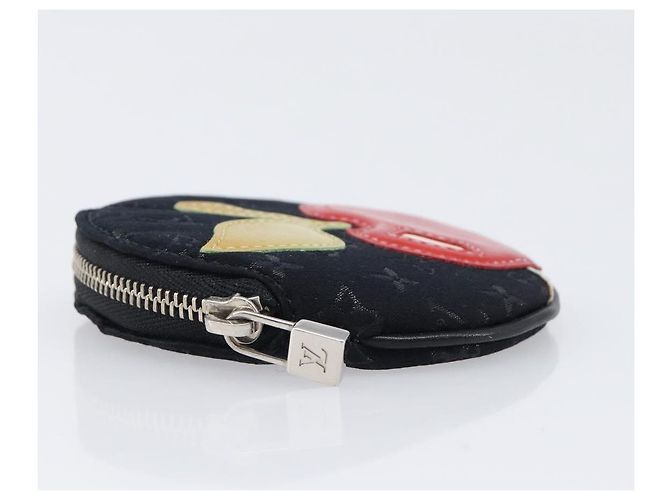 LOUIS VUITTON Monogram Satin Comte de Fe Porte Monnaie Ron M92272 Auth SW2689 Preto Monograma - vista 4