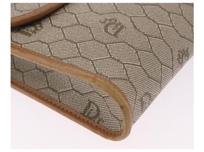 Sac à bandoulière Christian Dior Honeycomb PVC Leather Beige Gold Tone Auth 202260 - vue 14