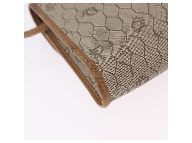 Sac à bandoulière Christian Dior Honeycomb PVC Leather Beige Gold Tone Auth 202260 - vue 16