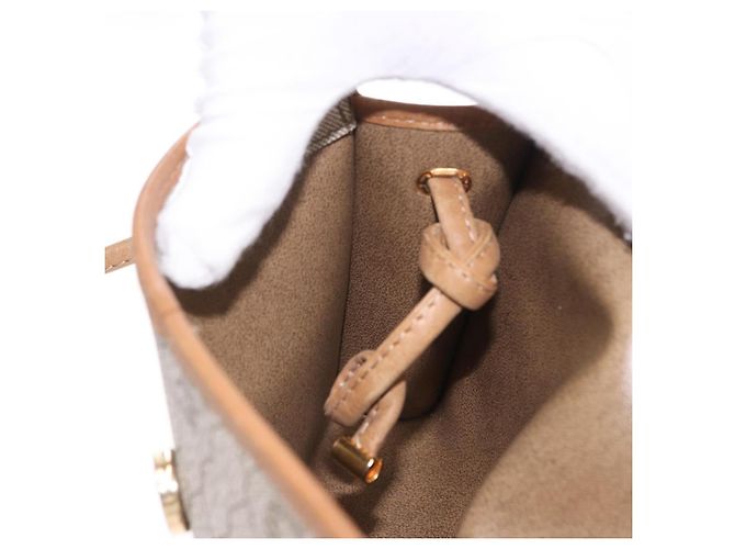 Sac à bandoulière Christian Dior Honeycomb PVC Leather Beige Gold Tone Auth 202260 - vue 20