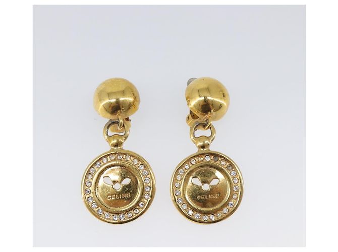 GIVENCHY Celine Earring metal 2 Set Gold Tone Auth ka6049 - Ansicht 8