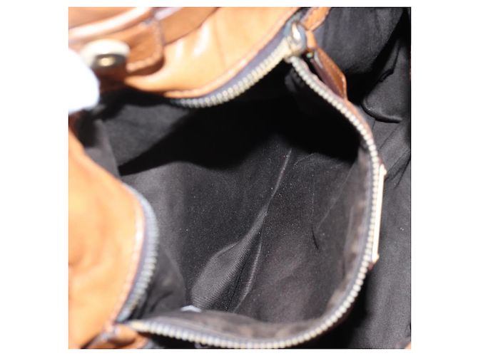 Borsa a tracolla Miu Miu con fiocco laterale in pelle marrone e tono oro Auth am12465V - vista 23