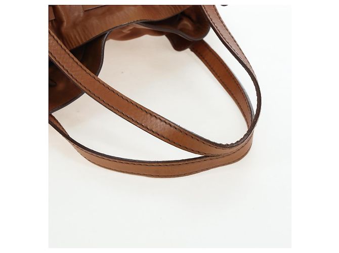 Borsa a tracolla Miu Miu con fiocco laterale in pelle marrone e tono oro Auth am12465V - vista 7