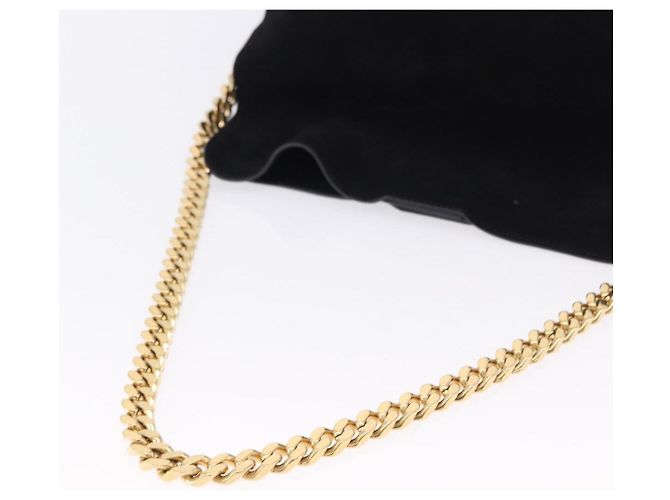 Céline Borsa a tracolla con catena CELINE Suede Black Gold Tone Auth 198925A Nero - vista 7