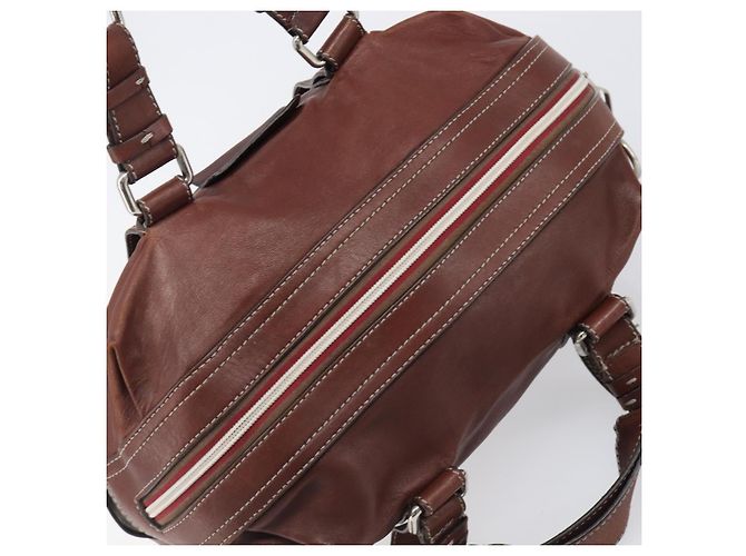 Chloé Bolso Chloe Patsy de cuero marrón plata auténtico am12552A Castaño - vista 6