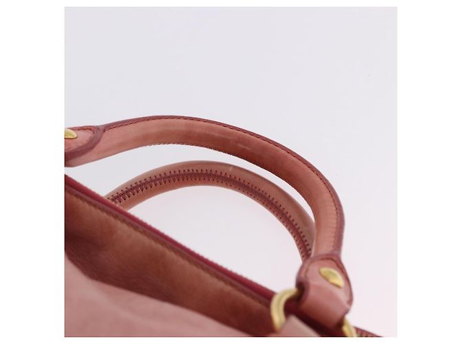 Borsa a mano Miu Miu Vitellolux in pelle 2way Pink Gold Auth 202259M Rosa D'oro - vista 14