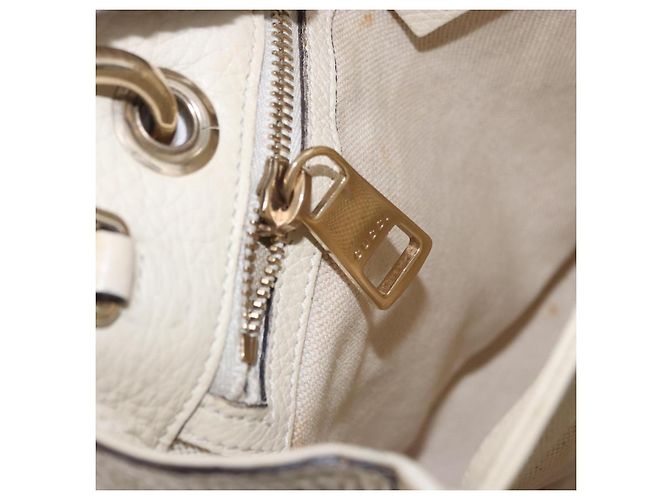 Borsa a mano GUCCI Bamboo in pelle Bianco Oro 336032 Auth hk4056 D'oro - vista 24