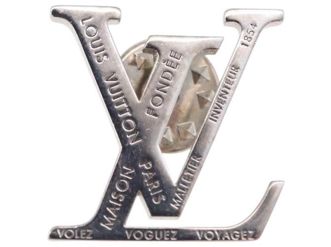 LOUIS VUITTON Spilla metallo Set da 3 Argento M63476 LV Auth 198873V - vista 11