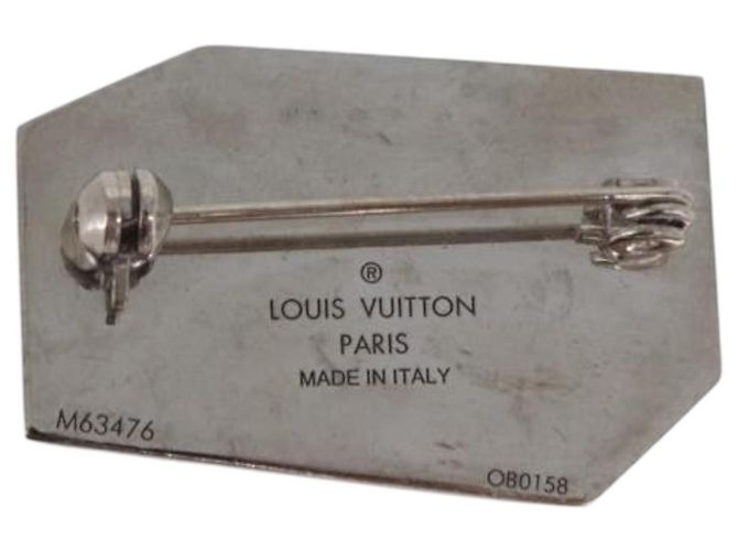 LOUIS VUITTON Spilla metallo Set da 3 Argento M63476 LV Auth 198873V - vista 3