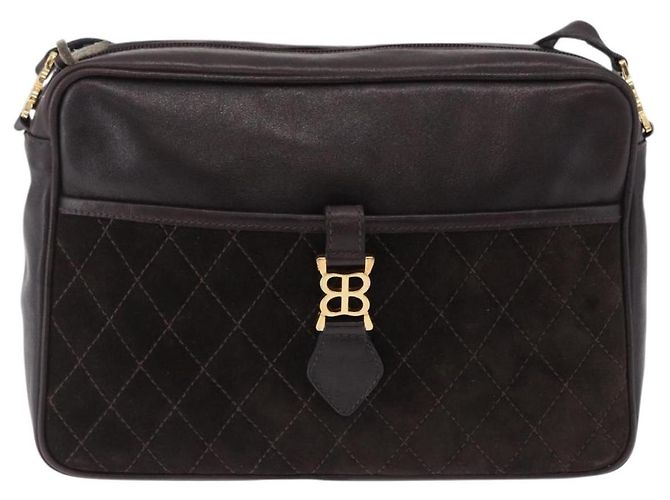 Bolso de hombro BALENCIAGA de cuero gamuza marrón y dorado Auth bs37014 Castaño - vista 13