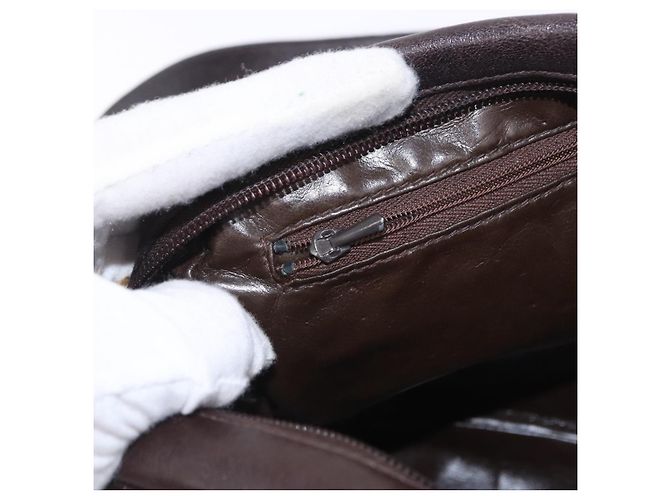 Bolso de hombro BALENCIAGA de cuero gamuza marrón y dorado Auth bs37014 Castaño - vista 21