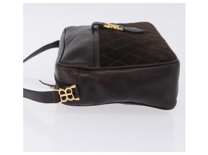 Bolso de hombro BALENCIAGA de cuero gamuza marrón y dorado Auth bs37014 Castaño - vista 4