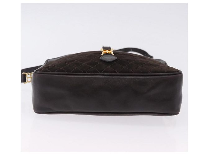 Bolso de hombro BALENCIAGA de cuero gamuza marrón y dorado Auth bs37014 Castaño - vista 5