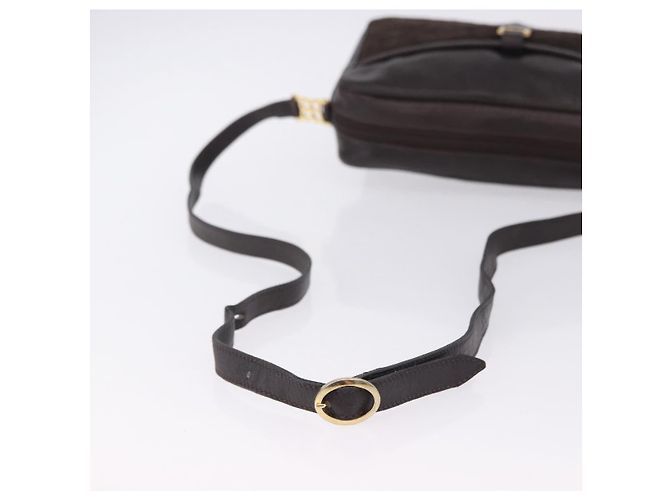 Bolso de hombro BALENCIAGA de cuero gamuza marrón y dorado Auth bs37014 Castaño - vista 7