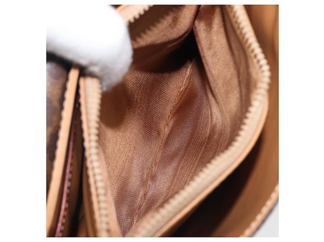 Céline Borsa a tracolla CELINE Macadam PVC Pelle Marrone Tono Oro Auth BA15489 - vista 26