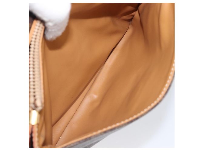 Céline Borsa a tracolla CELINE Macadam PVC Pelle Marrone Tono Oro Auth BA15489 - vista 27