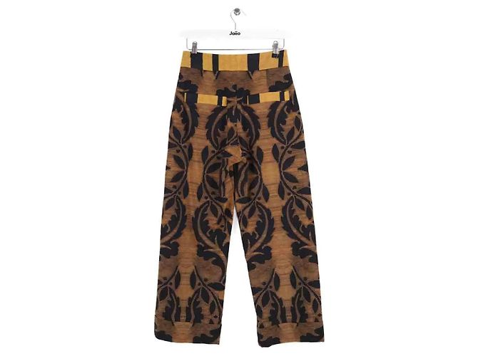 Autre Marque Pantalones anchos marrones Castaño - vista 3