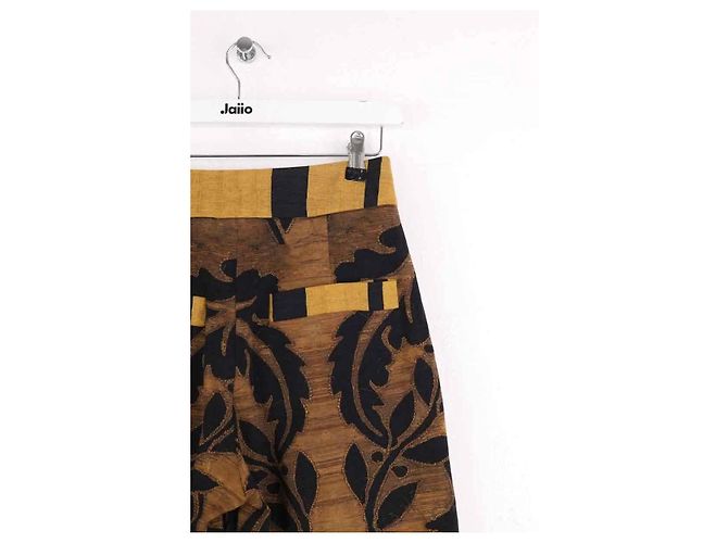Autre Marque Pantalones anchos marrones Castaño - vista 4