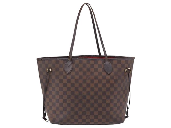 Borsa Tote LOUIS VUITTON Damier Ebene Neverfull MM N51105 LV Auth 202177 - vista 2