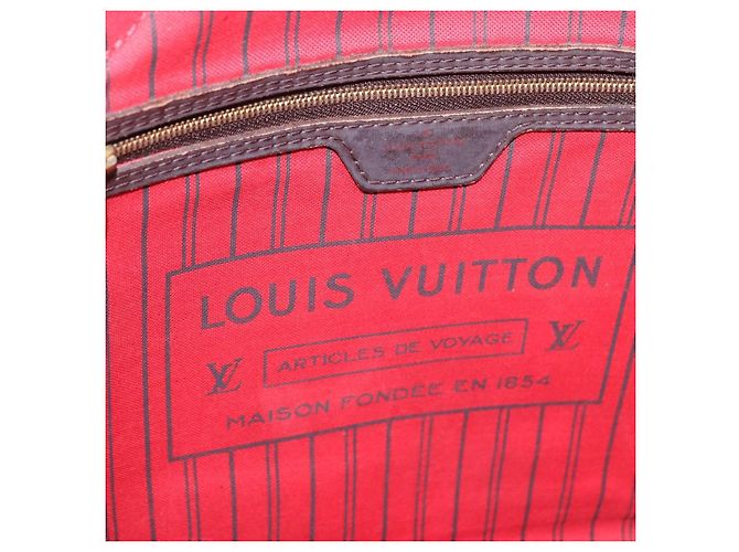 Borsa Tote LOUIS VUITTON Damier Ebene Neverfull MM N51105 LV Auth 202177 - vista 20