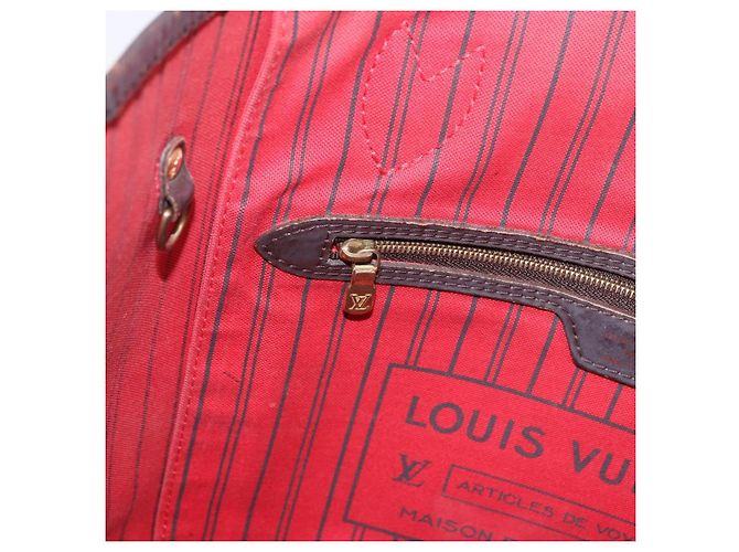 Borsa Tote LOUIS VUITTON Damier Ebene Neverfull MM N51105 LV Auth 202177 - vista 23