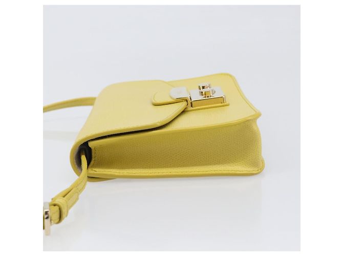 Borsa a tracolla FURLA in pelle Giallo Oro Auth 199917A D'oro - vista 4