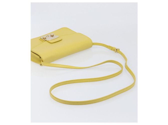 Borsa a tracolla FURLA in pelle Giallo Oro Auth 199917A D'oro - vista 7