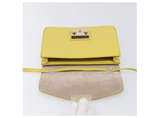 Borsa a tracolla FURLA in pelle Giallo Oro Auth 199917A D'oro - vista 9