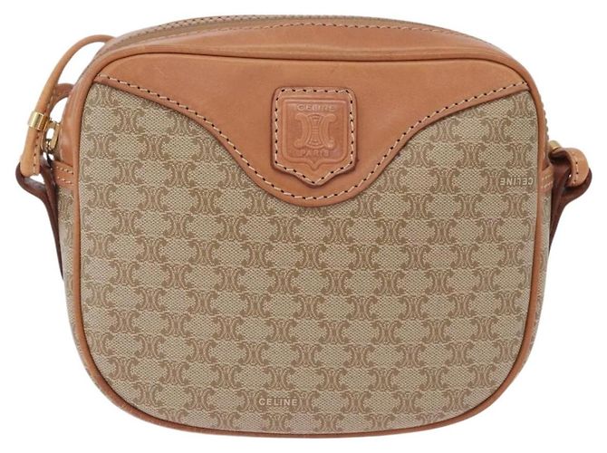 Céline Borsa a tracolla CELINE Macadam PVC Pelle Beige Tono Oro Auth 202226 - vista 13